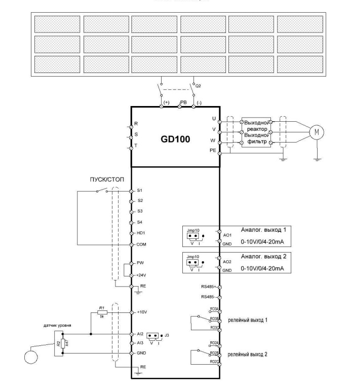 Схема подключения GD100-01